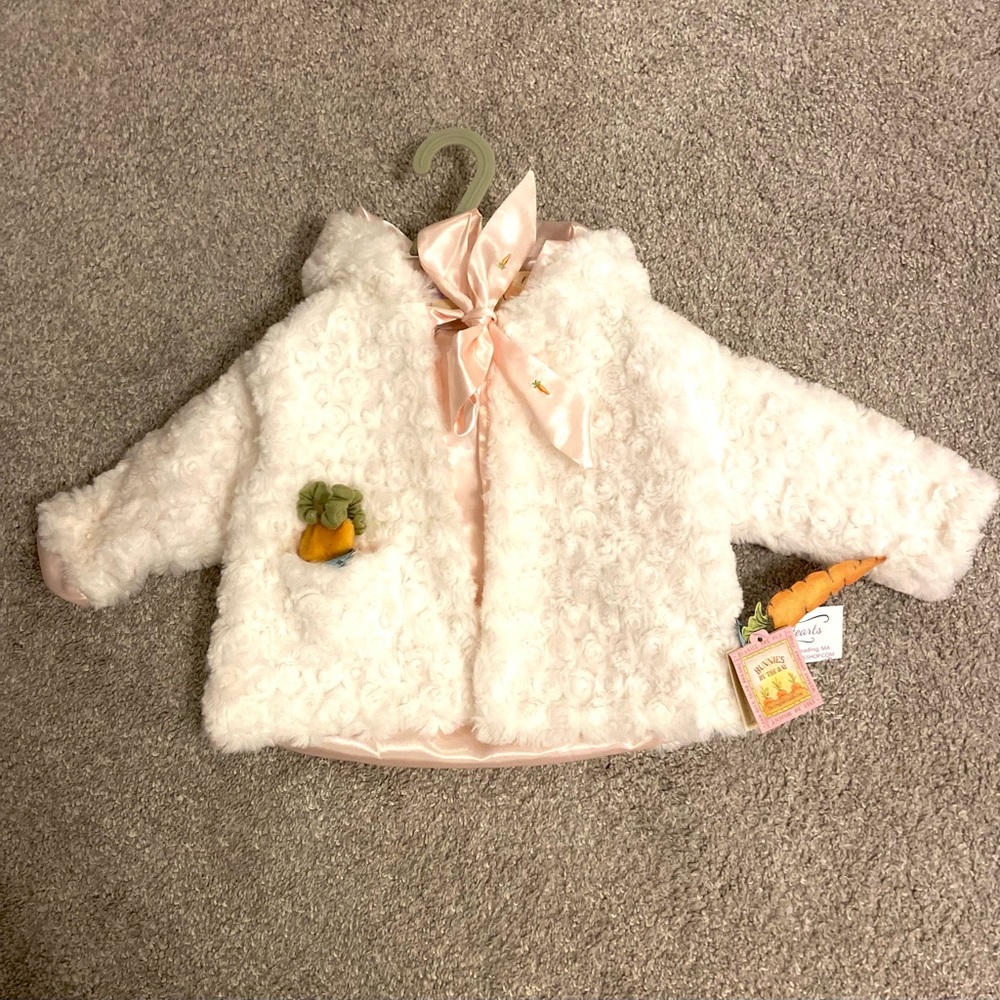 Easter bunny furry silk jacket!